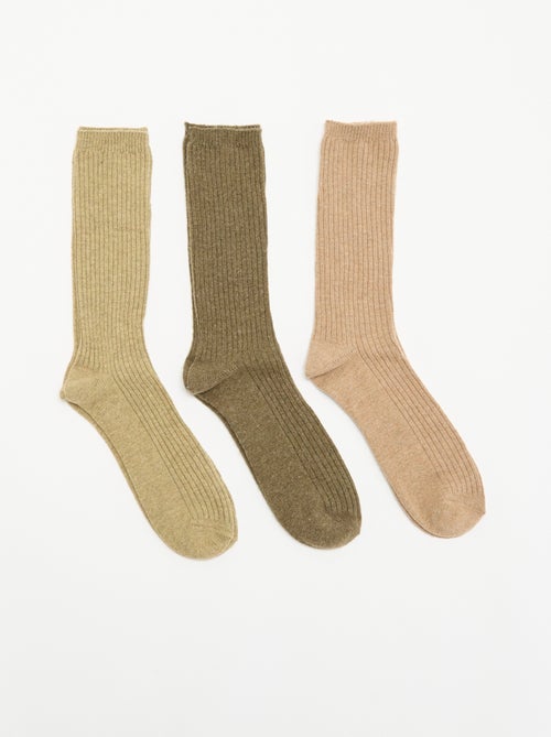 Pack de 3 pares de meias quentes - Kiabi