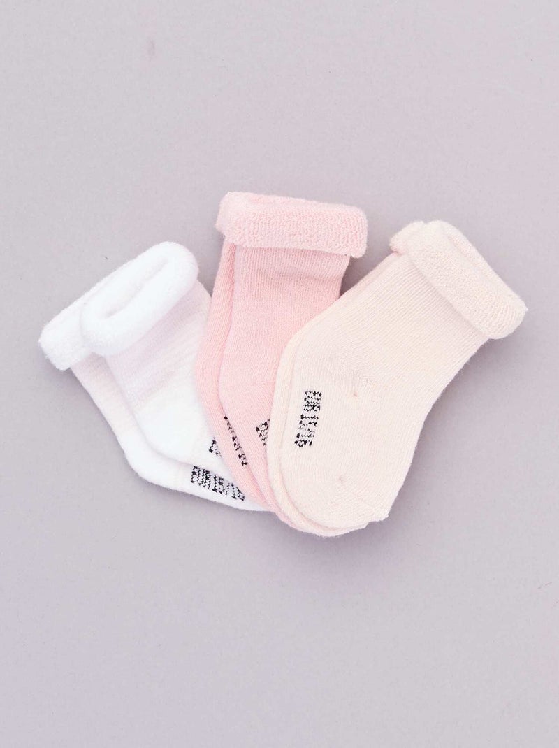 Pack de 3 pares de meias ROSA - Kiabi