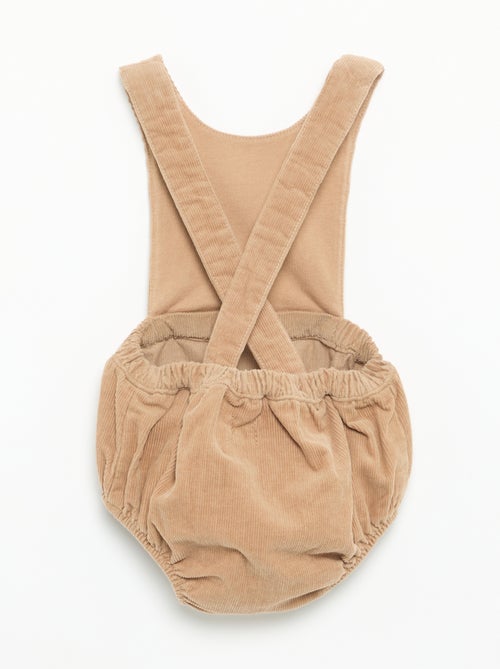 Pack de 3 peças - Jardineira + blusa + par de collants - Kiabi