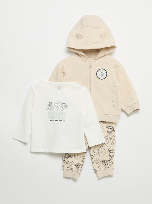 Pack de 3 peças 'Disney' - Sweatshirt + calças + T-shirt de manga comprida - Kiabi Pack de 3 peças 'Disney' - Sweatshirt + calças + T-shirt de manga comprida - Kiabi