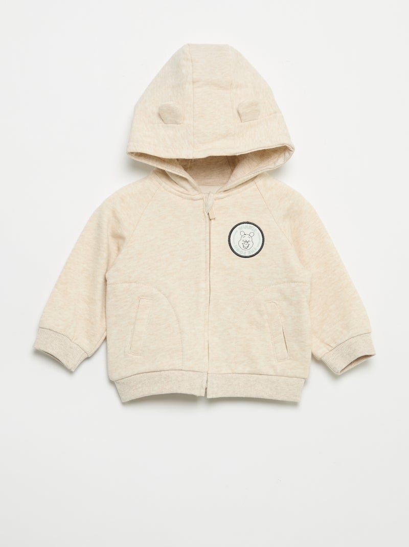 Pack de 3 peças 'Disney' - Sweatshirt + calças + T-shirt de manga comprida Bege - Kiabi