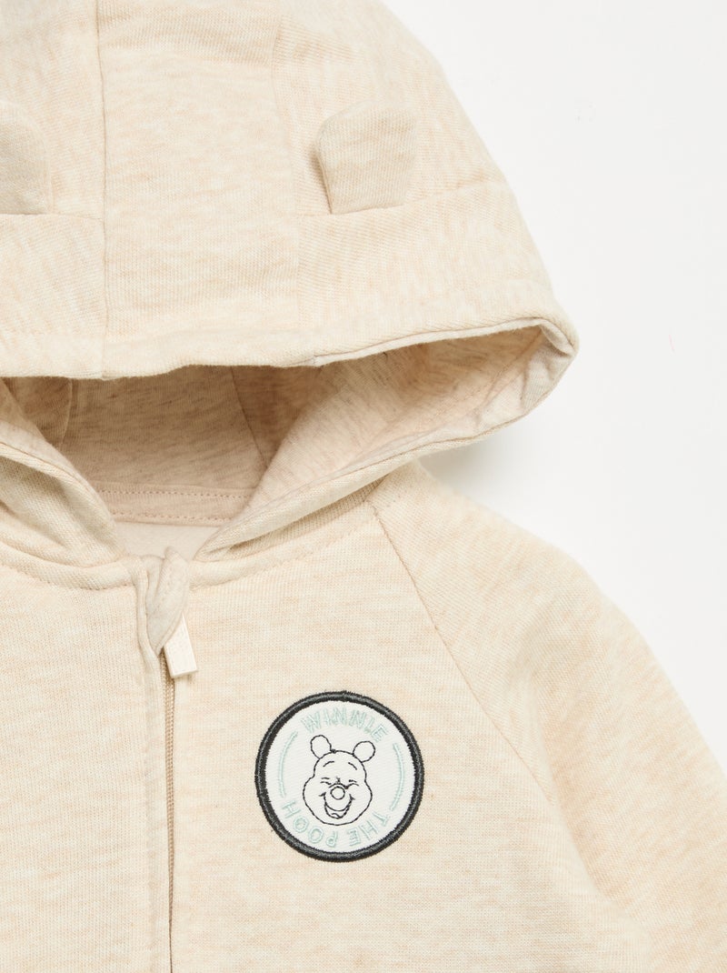 Pack de 3 peças 'Disney' - Sweatshirt + calças + T-shirt de manga comprida Bege - Kiabi