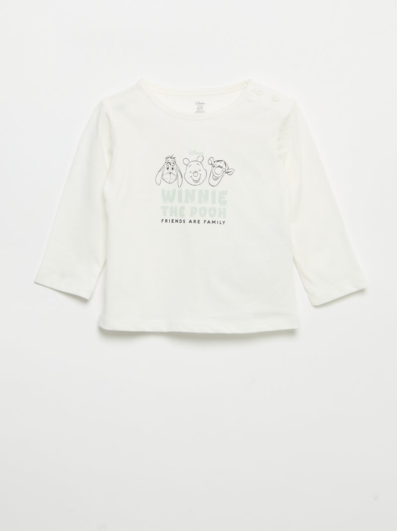 Pack de 3 peças 'Disney' - Sweatshirt + calças + T-shirt de manga comprida Bege - Kiabi