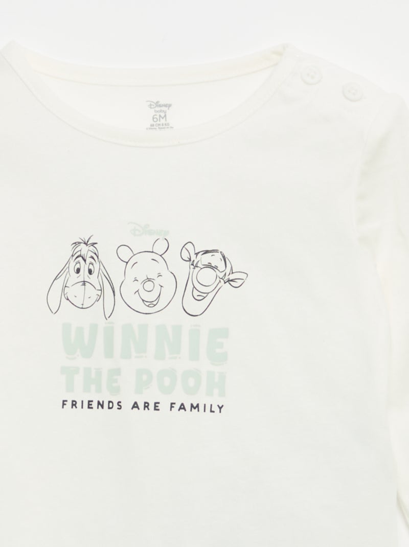 Pack de 3 peças 'Disney' - Sweatshirt + calças + T-shirt de manga comprida Bege - Kiabi