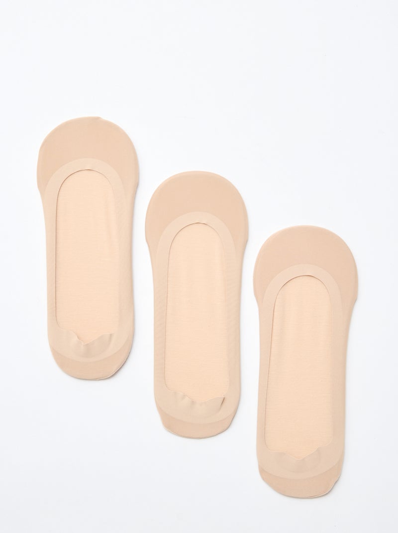 Pack de 3 protetores de pés invisíveis Bege - Kiabi