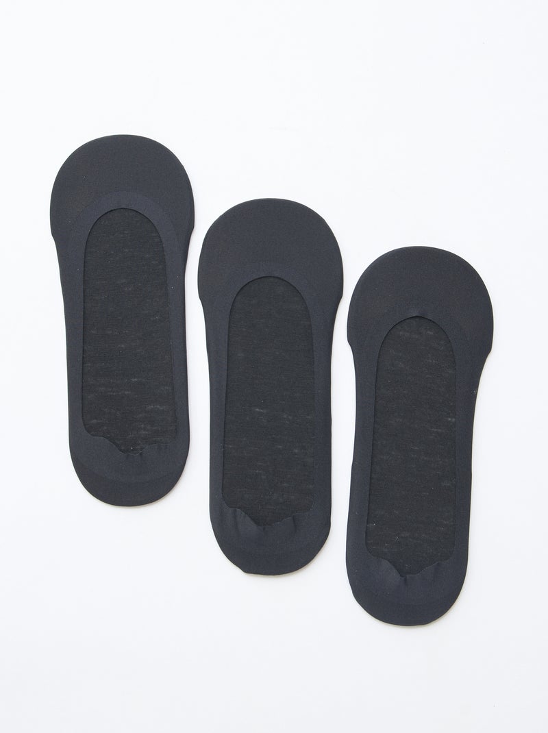 Pack de 3 protetores de pés invisíveis Preto - Kiabi