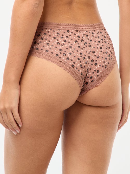 Pack de 3 shorties em microfibra com estampado - Kiabi