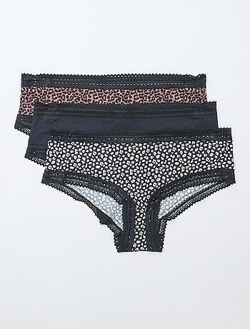 Pack de 3 shorties em microfibra com estampado