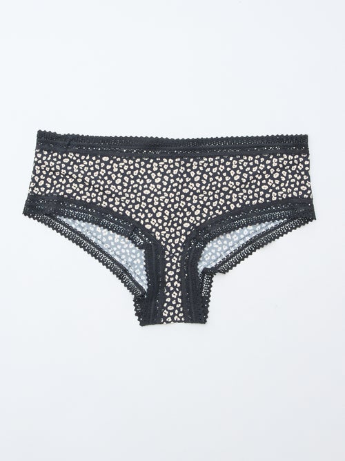 Pack de 3 shorties em microfibra estampada - Kiabi