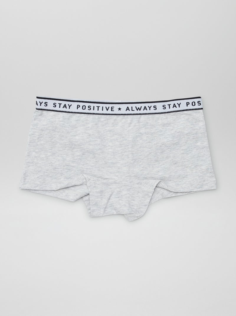 Pack de 3 shortys para mulher com padrões fantasia PRETO - Kiabi