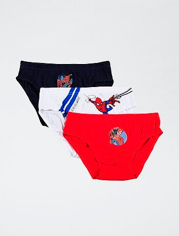Pack de 3 slips 'Marvel' Homem-Aranha' em algodão