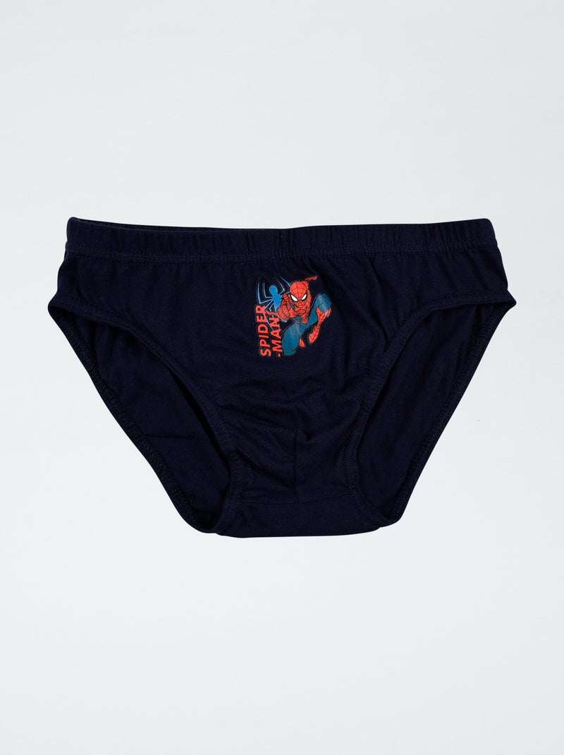 Pack de 3 slips 'Marvel' Homem-Aranha' em algodão Azul - Kiabi