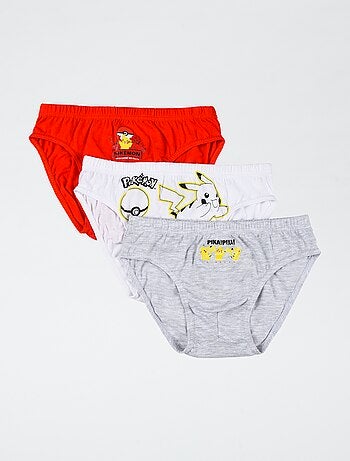 Pack de 3 slips 'Pokémon' em algodão