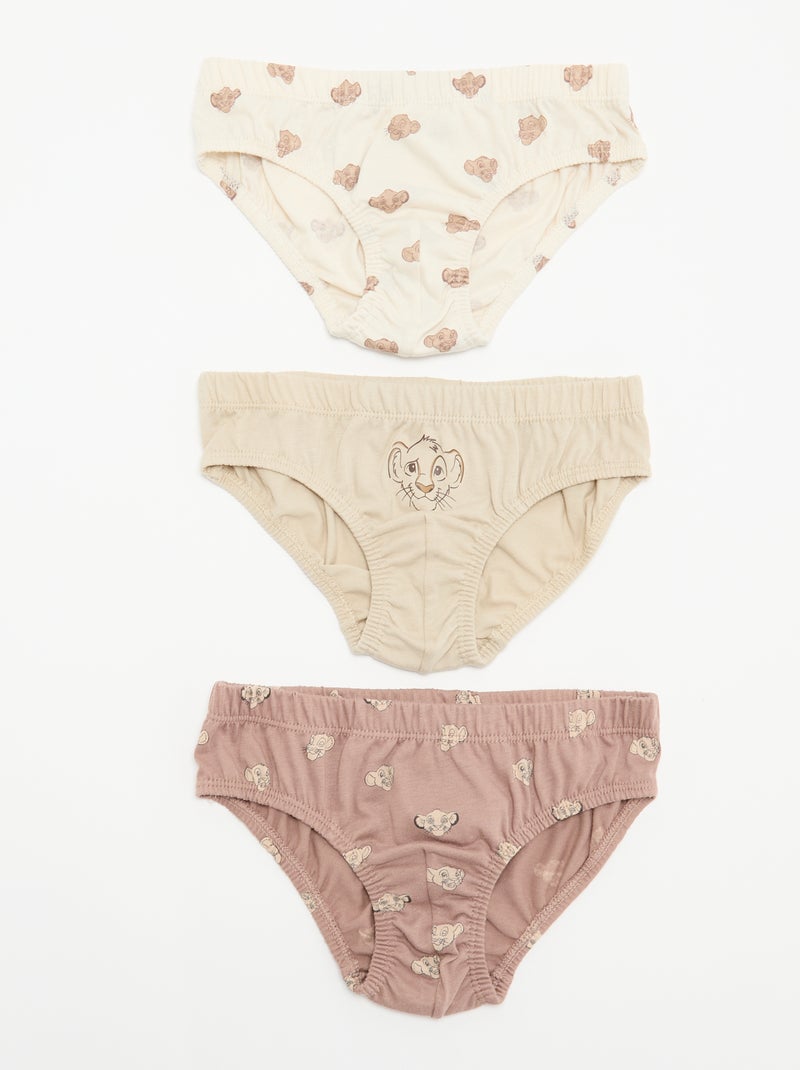 Pack de 3 slips 'Simba' 'Disney' Bege - Kiabi