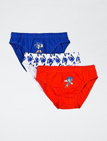 Pack de 3 slips 'Sonic' em algodão