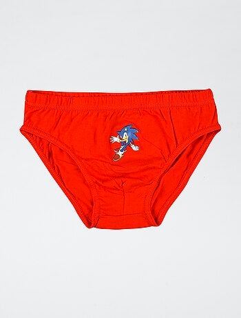 Pack de 3 slips 'Sonic' em algodão