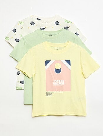 Pack de 3 t-shirts de algodão