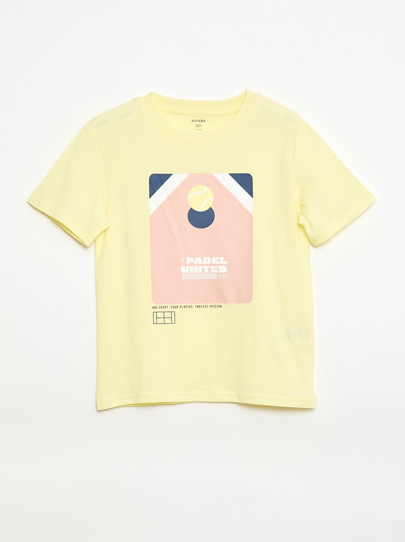 Pack de 3 t-shirts de algodão Amarelo - Kiabi