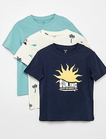 Pack de 3 t-shirts de algodão