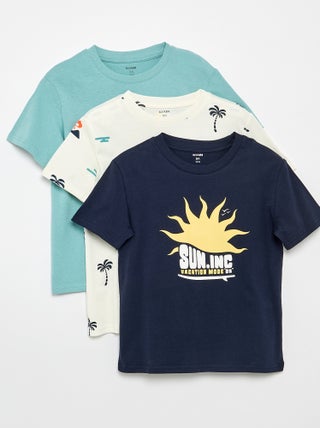 Pack de 3 t-shirts de algodão