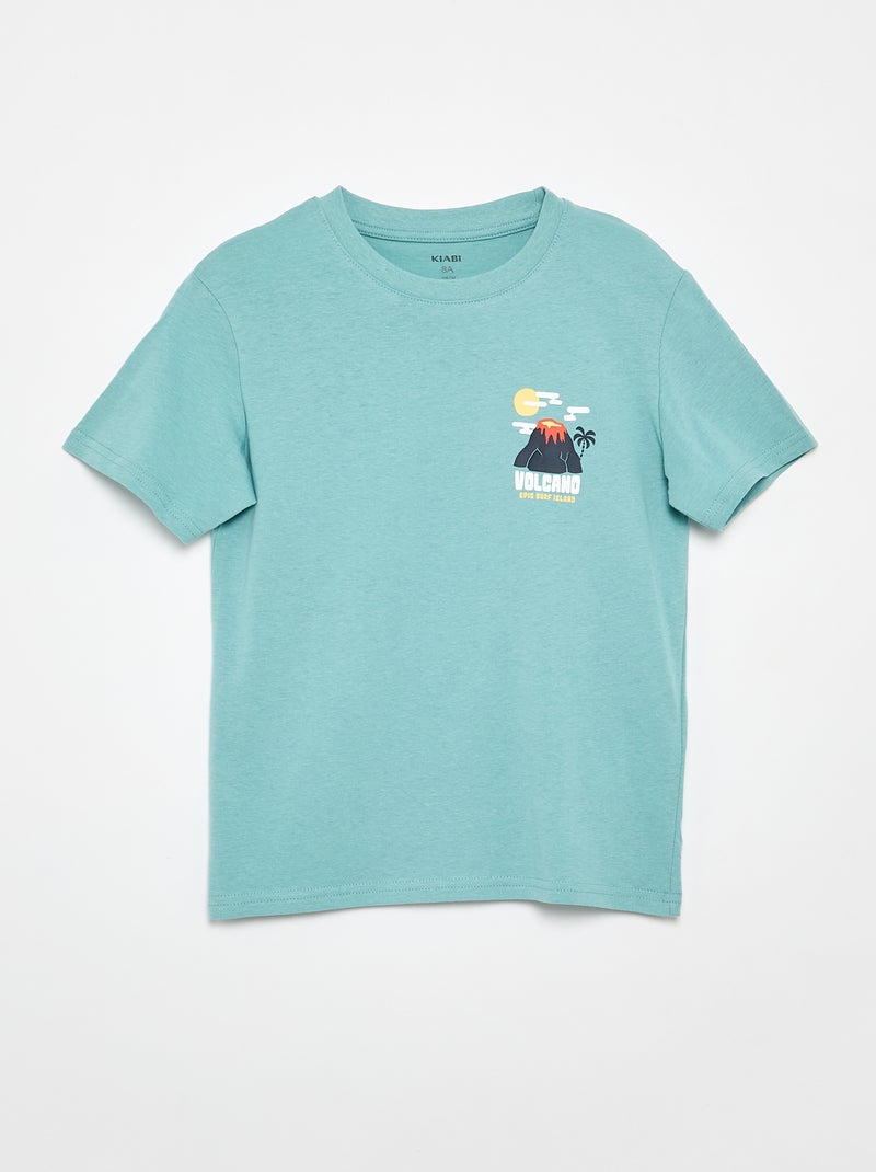 Pack de 3 t-shirts de algodão Azul - Kiabi