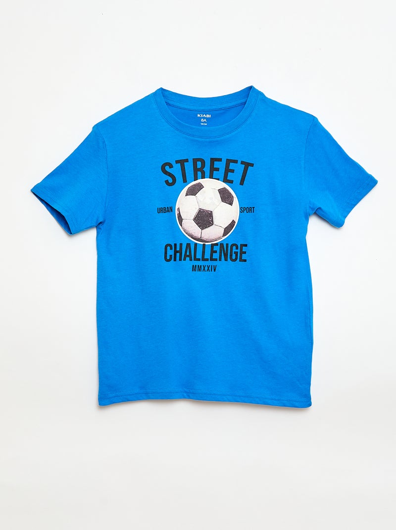 Pack de 3 t-shirts de algodão Azul - Kiabi