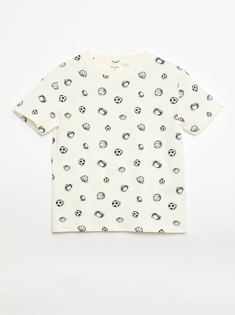 Pack de 3 t-shirts de algodão Azul - Kiabi