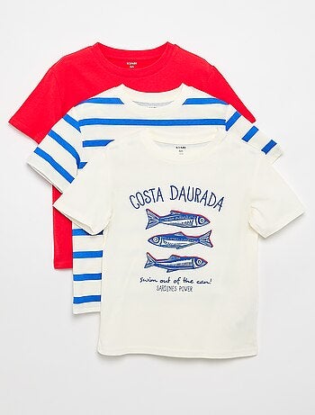 Pack de 3 t-shirts de algodão