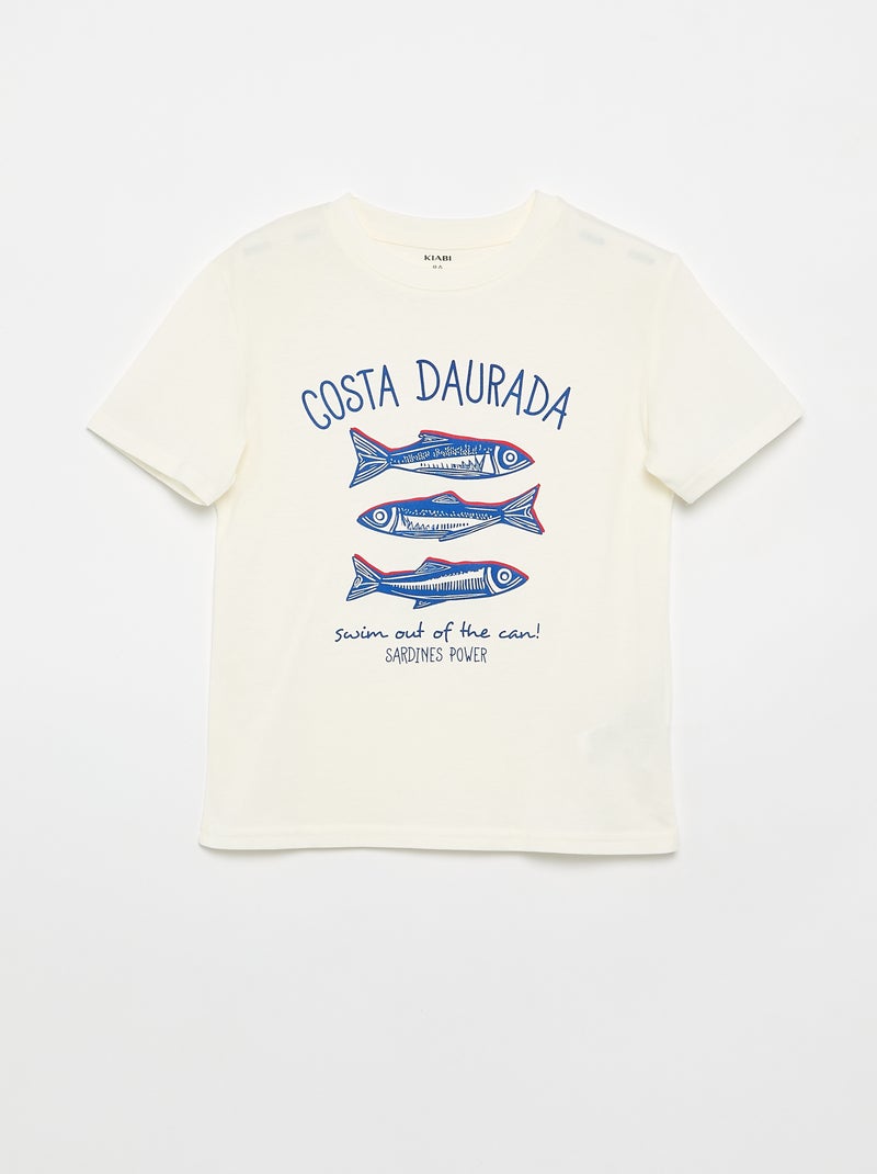 Pack de 3 t-shirts de algodão Branco - Kiabi