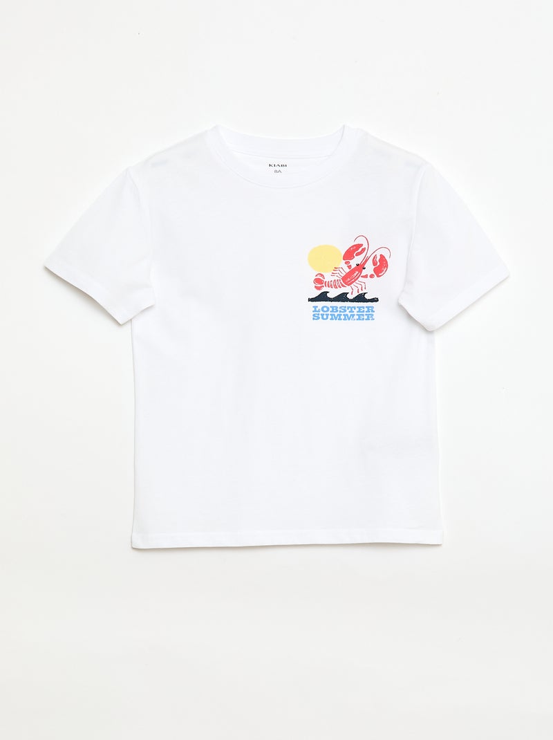 Pack de 3 t-shirts de algodão Branco - Kiabi