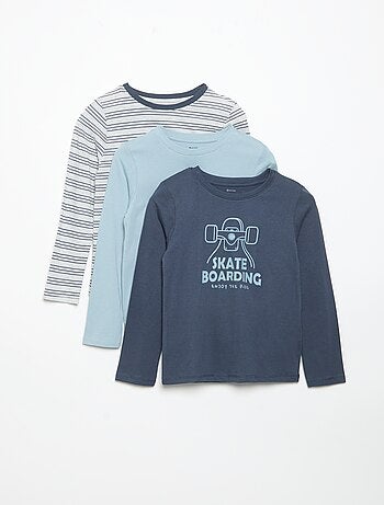 Pack de 3 T-shirts de manga comprida