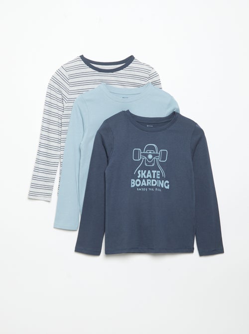 Pack de 3 T-shirts de manga comprida - Kiabi