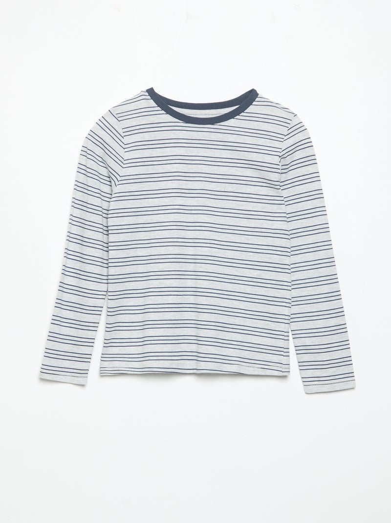 Pack de 3 T-shirts de manga comprida Azul - Kiabi