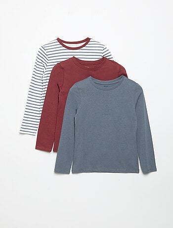 Pack de 3 T-shirts de manga comprida