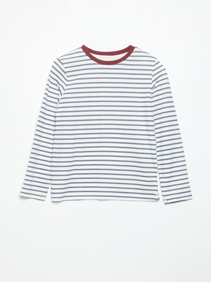 Pack de 3 T-shirts de manga comprida Azul - Kiabi