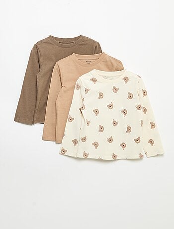 Pack de 3 t-shirts de manga comprida