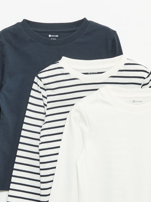 Pack de 3 t-shirts de manga comprida - Kiabi