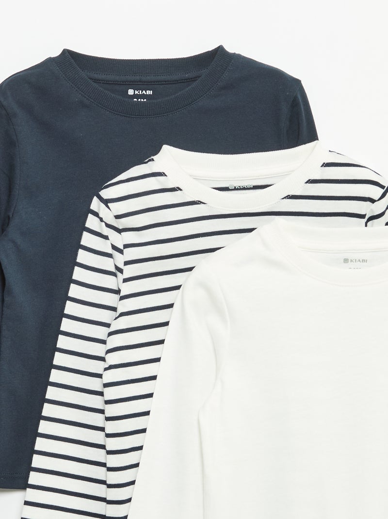 Pack de 3 t-shirts de manga comprida Bege - Kiabi