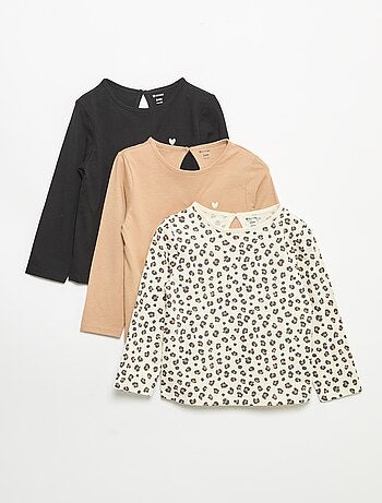 Pack de 3 t-shirts de manga comprida