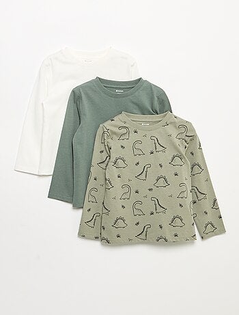 Pack de 3 t-shirts de manga comprida