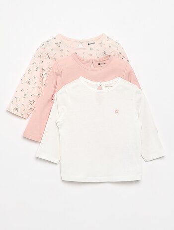 Pack de 3 t-shirts de manga comprida