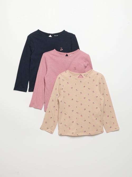 Pack de 3 t-shirts de manga comprida - Kiabi