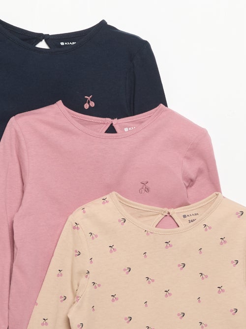 Pack de 3 t-shirts de manga comprida - Kiabi