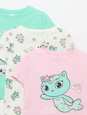 Pack de 3 T-shirts de manga curta "Gabby e a Casa Mágica
