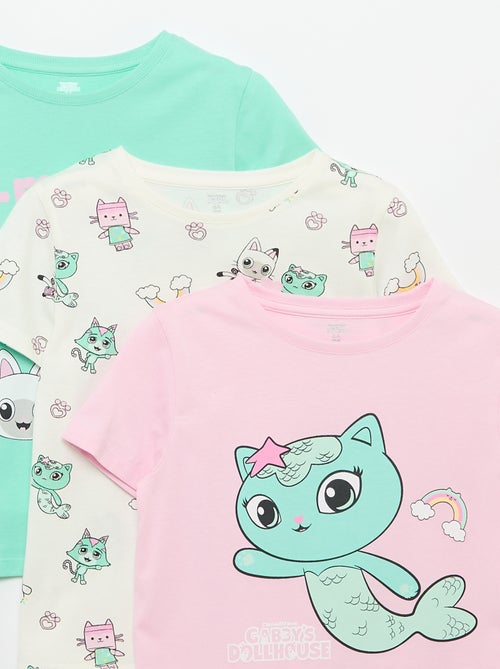 Pack de 3 T-shirts de manga curta "Gabby e a Casa Mágica" - Kiabi