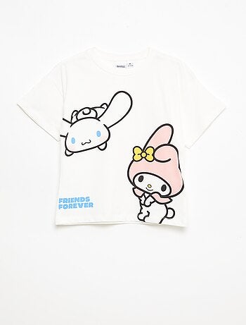 Pack de 3 t-shirts de manga curta 'Kuromi' em algodão