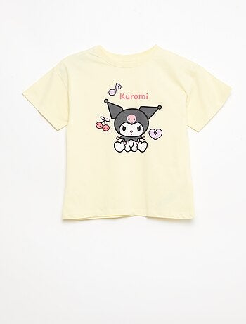 Pack de 3 t-shirts de manga curta 'Kuromi' em algodão