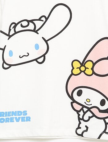 Pack de 3 t-shirts de manga curta 'Kuromi' em algodão