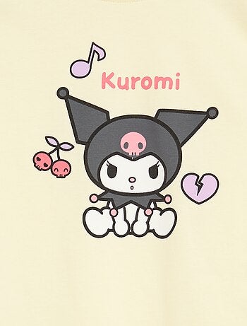 Pack de 3 t-shirts de manga curta 'Kuromi' em algodão