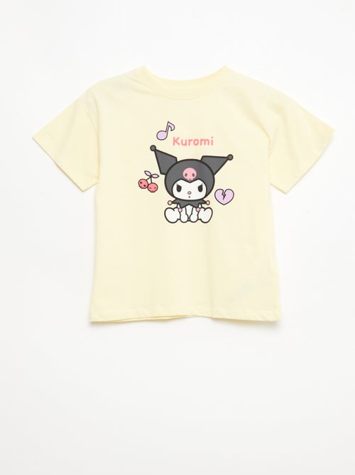 Pack de 3 t-shirts de manga curta 'Kuromi' em algodão - Kiabi
